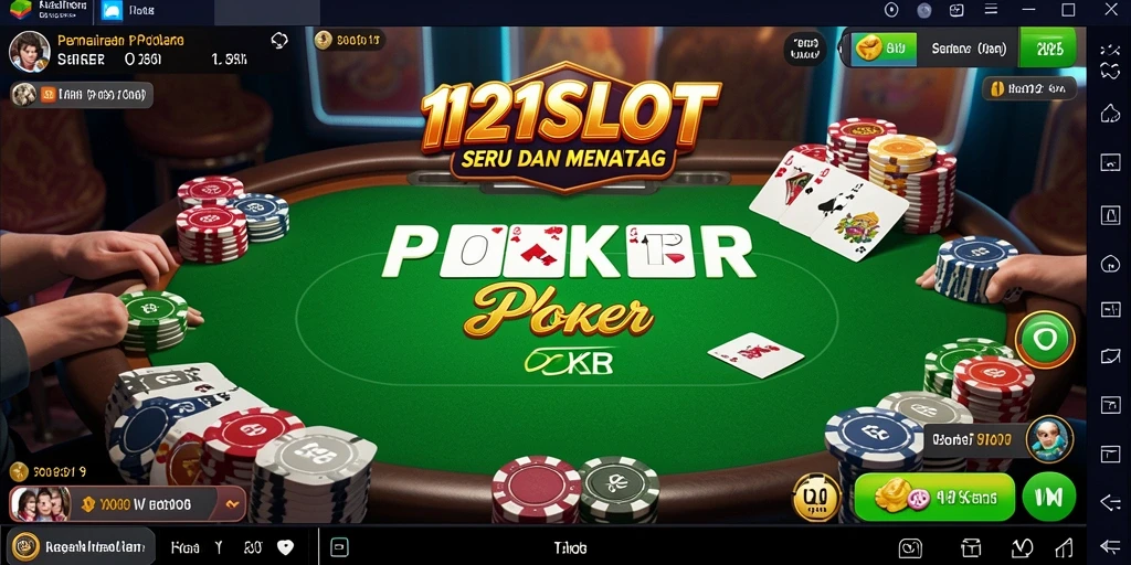 Antarmuka permainan Poker yang menarik di 1121SLOT.