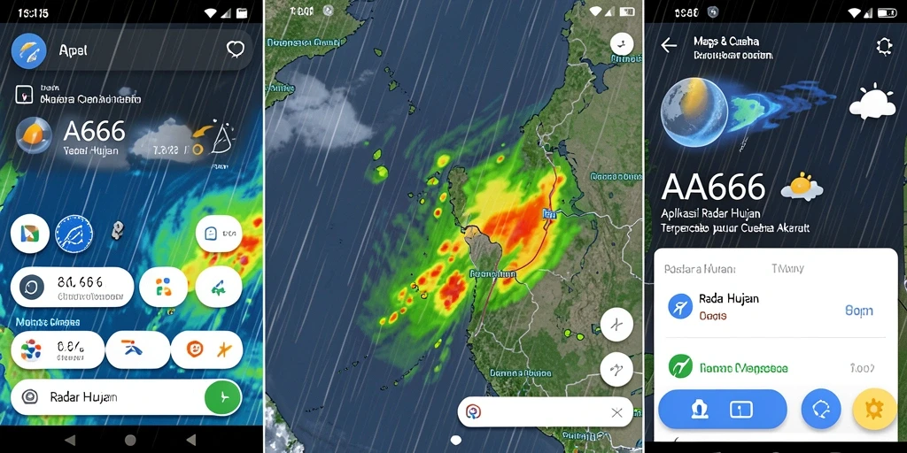 Antarmuka intuitif aplikasi Radar Hujan dengan peta interaktif.
