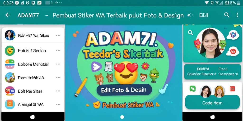 Antarmuka pengguna ADAM77 yang sederhana dan intuitif untuk Pembuat Stiker WA.
