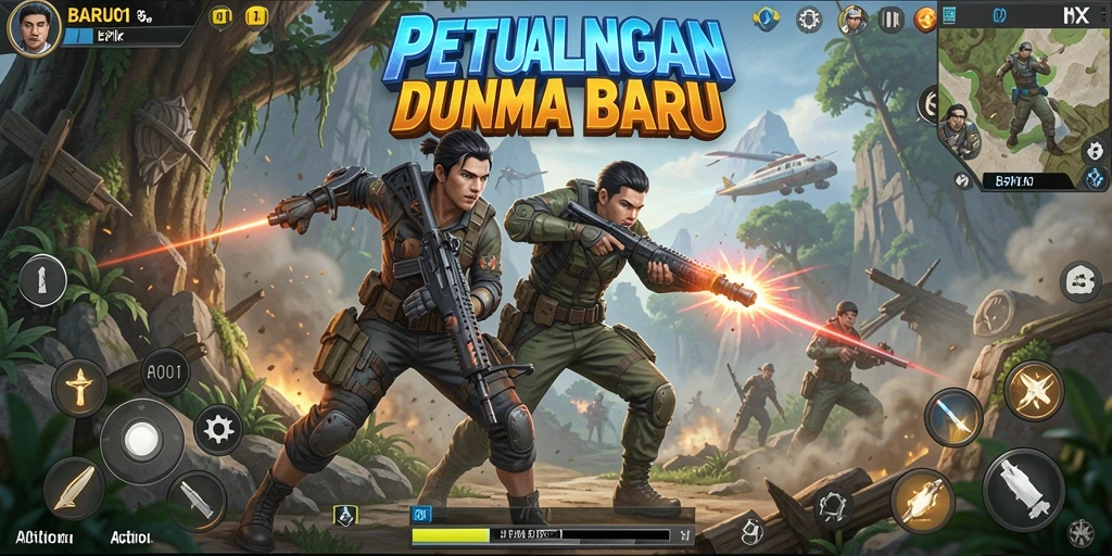 Tampilan antarmuka BARU01 yang dinamis dan menarik.