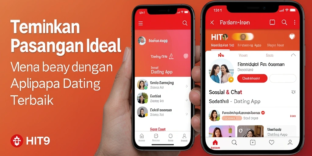Antarmuka pengguna HIT9 yang menarik dan interaktif untuk mencari pasangan.
