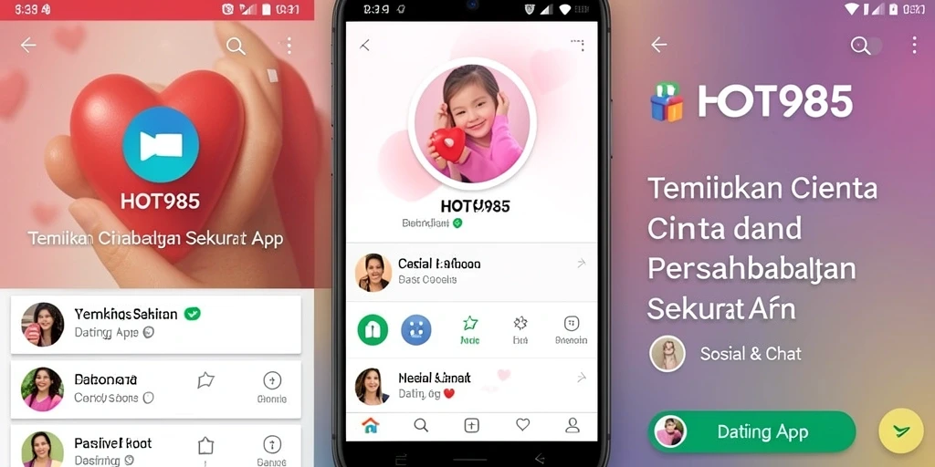 Tampilan antarmuka aplikasi HOT985 yang intuitif dan menarik.