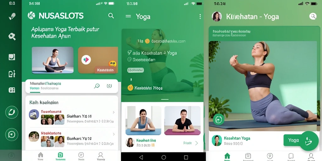 Antarmuka pengguna NUSASLOTS yang sederhana dan fungsional untuk yoga.