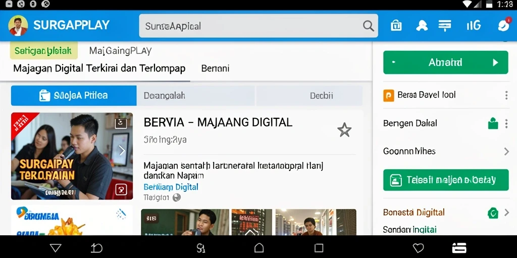 Antarmuka utama SURGAPLAY yang intuitif dan menarik