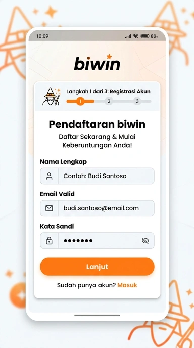 Panduan Membuat Akun Baru di Biwin untuk Android